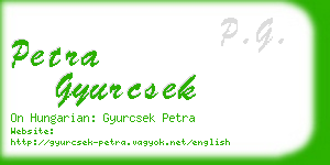 petra gyurcsek business card